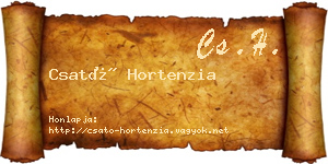 Csató Hortenzia névjegykártya