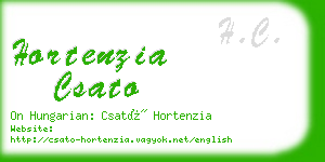 hortenzia csato business card
